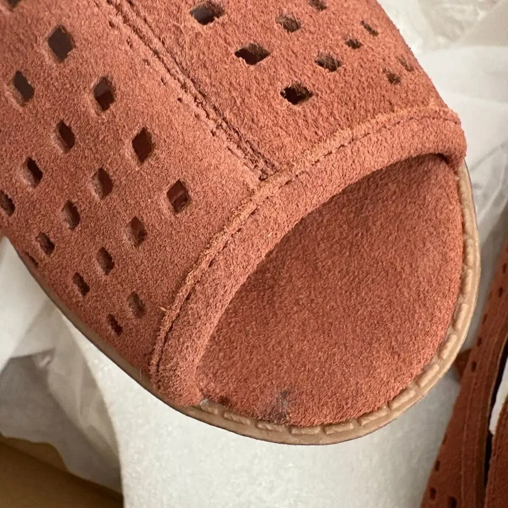 Dirty Laundry | Tessa Suede Perforated Peep Toe Booties